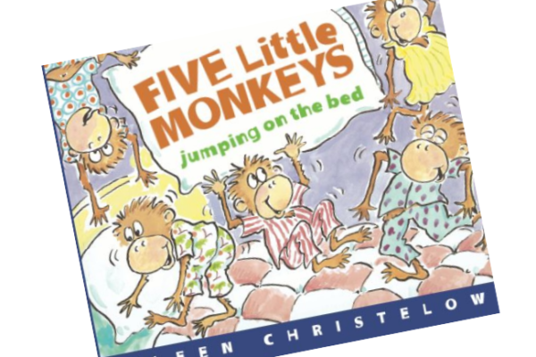 B53音源ありFive Little Monkeys 英語絵本　おうち英語　洋書 Five Little Monkeys Jumping on the Bed ボードブック | 英語の